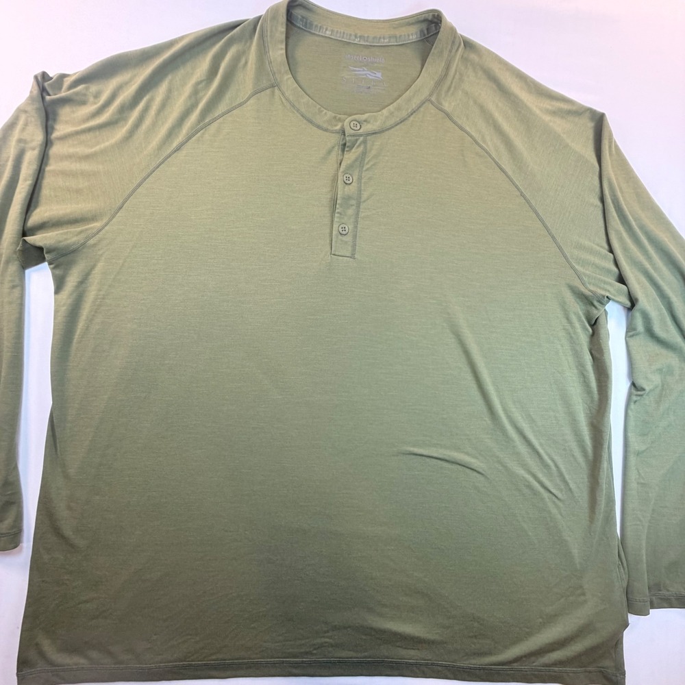 Sitka‎ Gear Spectre Henley Shirt XXXL Olive Green Insect Shield Hunting Outdoors